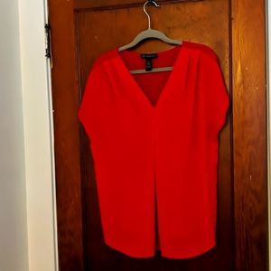 INC flowy red/ coral light weight blouse